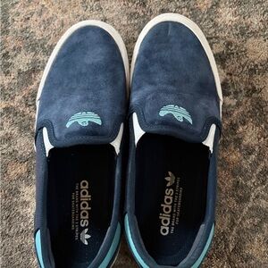 Adidas Men's Dark Blue Slip-On Sneakers
